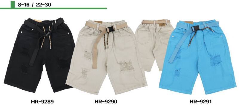 Spodenki chłopięca jeans Roz 8-16, Mix kolor Paczka 10 szt